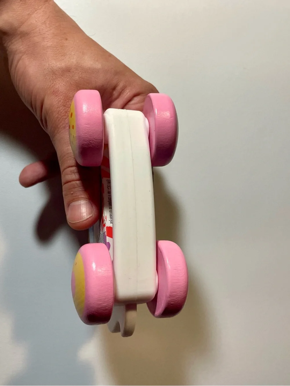 Rolling Unicorn Push Toy - Pink and Yellow NWT Toddlers Learning Fun Roll Wheels